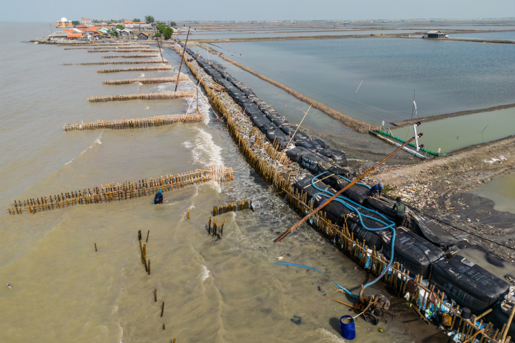 Climate Change Causes Sea Level Rise On The North Coast of West Java