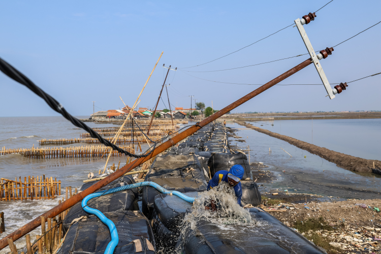 Climate Change Causes Sea Level Rise On The North Coast of West Java
